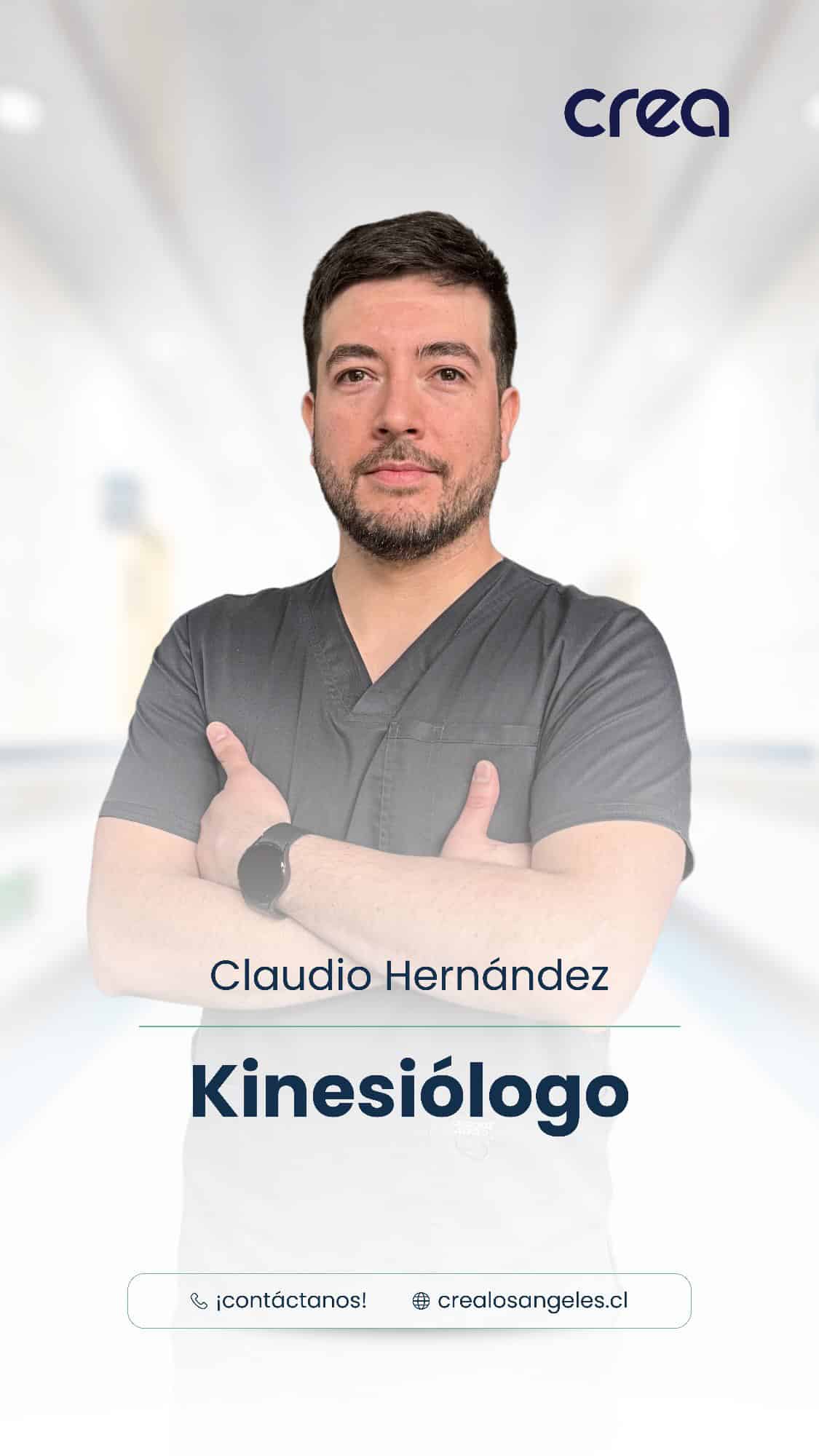 Claudio Hernández, kinesiología, CREA Los Ángeles