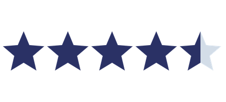 Calificación de 4,5 de 5 estrellas en Google